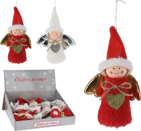 Eglutės žaisliukas Angelas, su sparnais, skirtingų sp., 4 x 4 x 14 cm