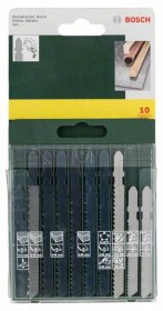 Saiurapjūklio pjūklelių rinkinys BOSCH, medienai, metalui, plastikui, 10 vnt.