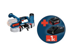 Akumuliatorinis juostinis pjūklas BOSCH Professional GCB 18V-63 SOLO, 18 V, be akumuliatoriaus ir kroviklio, 06012A0400