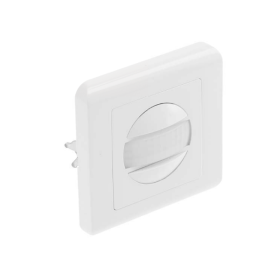 Judesio jutiklis GTV Cr-Cr1400-00, įmont., IP20, 160°, 9 m, 500W, 220-240V, PIR sensorius, tinka LED, 86 x 86 x 41 mm, balta