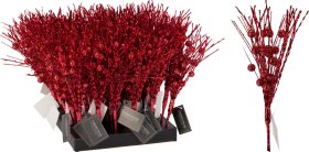 Dekoratyvinė šakelė, raudonos sp., 4 x 4 x 23 cm