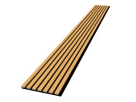MDF akustinė dailylentė WAKSLINE, spl. natūralus ąžuolas, 2800x285x18 mm