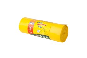 Šiukšlių maišai PLASTA PLASTIC rūšiavimui, 120 l., 8 vnt, geltoni, 35 mikr.