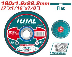 Abrazyvinis metalo pjovimo diskas TOTAL, 180x1,6x22 mm, TAC2161801