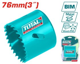 Gręžimo karūnėlė TOTAL, HSS M3 Bi-metal, 4-6 TPI, 76 mm, TAC410761