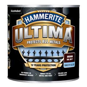 Antikoroziniai dažai HAMMERITE Ultima, 2,2 l, rudos sp., blizgūs