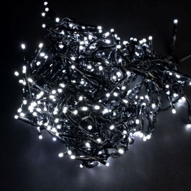 Šviečianti girlianda SUNLUX OO10, 800 LED, IP44, balta sp., 10 m