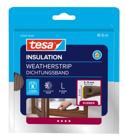 Sandarinimo juosta TESA, ruda, P profilis, 6m x 9mm x 5mm