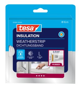 Sandarinimo juosta TESA, balta, P profilis, 6m x 9mm x 5mm