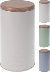 Produktų laikymo indas, su mediniu dangteliu, 10,5 x 19 cm, 3 skirtingų sp.