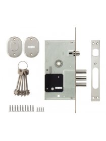 Įleidžiama spyna SIBA, 10052/L, blizgus chromas, 85 mm/60 mm