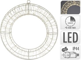 LED dekoracija, žiedo formos, 720 LED, šiltai baltos sp.