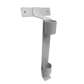 Vėliavos koto laikiklis, vienvietis, pilkas