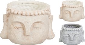 Kambarinis keraminis vazonas Buda, 2 skirtingų sp., 24 x 19,5 x 15,5 cm.