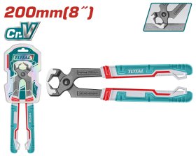 Žnyplės plačios TOTAL, Cr-V, 200 mm, THT290801