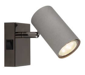 Kryptinis šviestuvas GLOBO Robby, GU10, 1 x 25W, 230V, pilkos sp., 70x100x120 mm