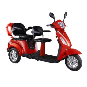 Elektrinis triratis EKOMOTO VISTA-2, raudonas, 20 Ah švino rūgšties baterija