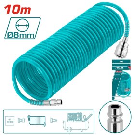 Spiralinė aukšto slėgio žarna TOTAL, 10m, PU, Ø5/8 mm THT11101