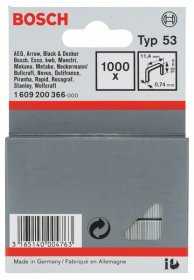 Kabės BOSCH, tipas 53, 10 mm, 1000 vnt.