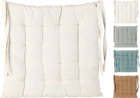 Pagalvėlė kėdei, 39 x 39 cm, 4 skirtingos spalvos, 80 % medvilnės ir 20 % poliesterio