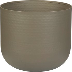 Lauko vazonas, metalinis, rudos sp., 41 x 41 x 33 cm.