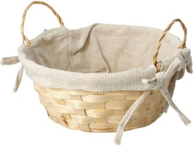 Pintas krepšelis su medžiaginiu apmušalu, 21 x 9 cm