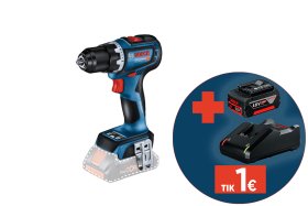 Akumuliatorinis suktuvas BOSCH Professional GSR 18 V-90 C SOLO, 18 V, sukimo momentas 38-90 Nm, 13 mm griebtuvas, be akumuliatoriaus ir kroviklio, 06019K6000