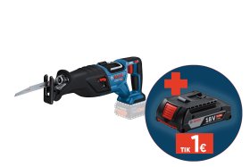 Akumuliatorinis tiesinis pjūklas BOSCH Professional GSA, 18V-28 SOLO, 18V, 28 mm, 06016C0000, be akumuliatoriaus ir kroviklio