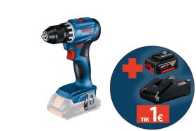 Akumuliatorinis suktuvas BOSCH Professional GSR, 18V-45 SOLO, sukimo momentas 21-45 Nm, 13 mm griebtuvas, 06019K3200, be akumuliatoriaus ir kroviklio