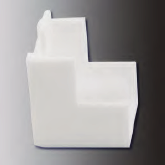 Išorinis kampas PVC kanalui SERT PLASTIK SERTP0604010, 60 x 40 mm, baltos spalvos, 2 vnt.