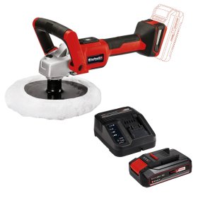 Akumuliatorinis poliruoklis EINHELL CE-CP 18/180 Li E, 18 V, bešepetėlis variklis, maks. poliravimo diskas 180 mm, komplekte 1 x 2,5 Ah akumuliatorius ir kroviklis