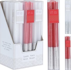 Stalo žvakės, raudonos arba baltos sp., 2 vnt.