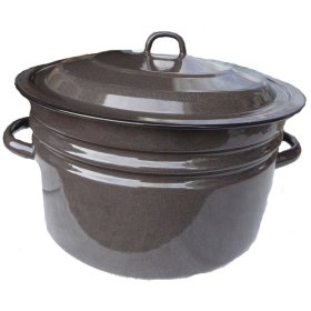 Emaliuotas puodas, rudos sp., 20 l