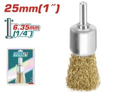 Vielinis šepetys TOTAL, su koteliu, 24 mm, viela 0,35 mm, jungties diam. 6 mm TAC37011