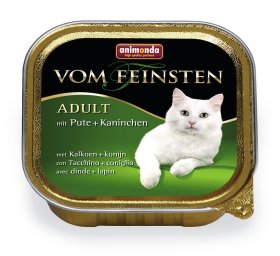 Konservuotas kačių ėdalas VOM FEINSTEN Classic, kalakutiena+triušiena 100g