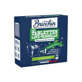 Kvapnios indaplovių tabletės BRIOCHIN, su stipriu nuriebalinimo poveikiu, 30 vnt., 66932