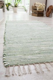 Kilimas KENTUCKY, 60 x 120 cm, žalias, 50% poliesterio, 50% medvilnės