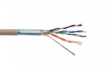 Kompiuterinis kabelis Cat5E/Ftp(Cu), 4x2x0,5 ekranuotas, viengyslis, varinis, baltos spalvos