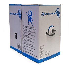 Kompiuterinis kabelis ELECTRALINE CAT5E/UTP(CU), neekranuotas, viengyslis, varinis, pilkos spalvos, 14200