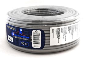 Kompiuterinis kabelis ELECTRALINE CAT5E/UTP(CU), neekranuotas, viengyslis, varinis, pilkos spalvos, 14198, (rul 50m)