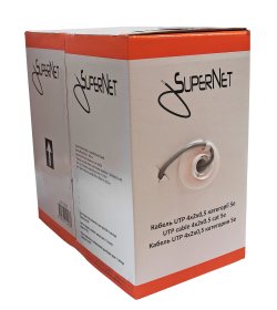 Kompiuterinis kabelis ELECTRALINE CAT5E/UTP(CCA), neekranuotas, viengyslis, variuotas aliuminis, pilkos spalvos, 14203