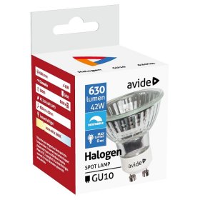 Halogeninė lempa AVIDE At-0505, 42W(=60W), GU10, 630 lm42W(=60W)