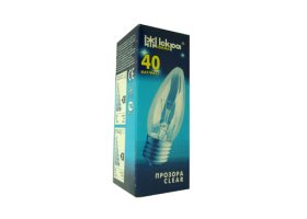 Kaitrinė pramoninio naudojimo lempa ISKRA 367009, 60 W, E14, žvakė, skaidri, skirta pramoniniams tikslams, netinka naudoti buityje