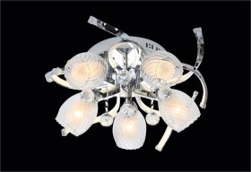 Pakabinamas LED šviestuvas BALTIK GAISMA Mx5867/5+5, E14 5 x 40W + LED 50W, 230V, 2650 lm, keičia spalvas geltona/balta, su pultu, 550 x 200 mm