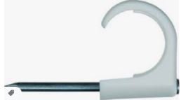 Laikiklis kabeliui SCHNEIDER Thorsman, 18-22 2.5x45 mm, su vinuku, apvaliam kabeliui, baltos sp., 2060002, 100 vnt