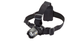 LED žibintuvėlis CAT CT4200, ant galvos, 220/100 lm, 120 m, 3 x AAA, nepertraukiamai gali šviesti iki 7 val., atsparus vandeniui, aliuminio korpusas