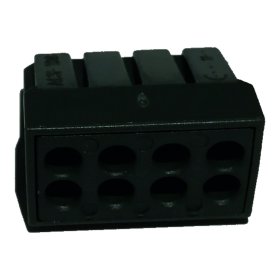 Jungtis laidams TOPE Acn-108, 5 vnt., 8 x 2,5 mm, juoda