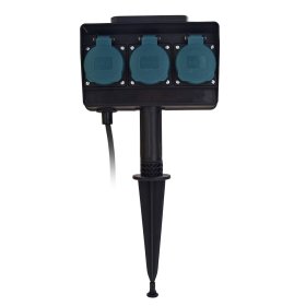 Ilgiklių lizdas ELECTRALINE, 3 vietų, 1,5 m ilgio laidas, įsmeigiamas, 3P H05-RN-F 3 x 1.0 mm², 1663