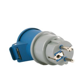 Kištukinis lizdas ELECTRALINE, IP44, 16A, 220V, SCHUKO-CCE, mėlynos sp., 80861