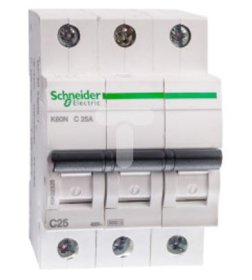 Automatinis išjungiklis SCHNEIDER, 3P, 25 A, 6 kA, K60N, C, 16-4-A9K02325